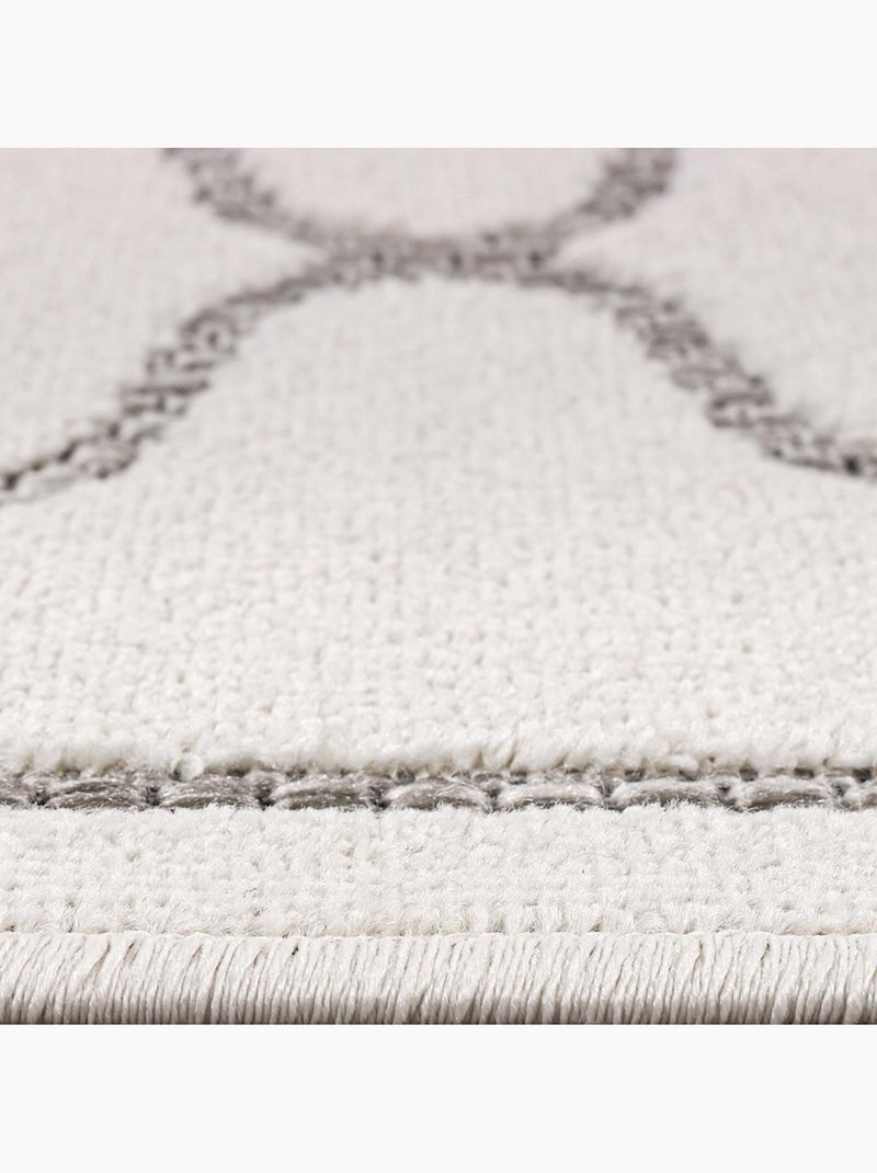 Tapis extérieur tissé kilim rectangle KUMA Ecru - Kiabi