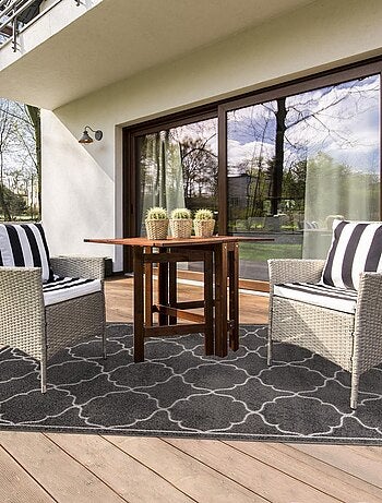 Tapis extérieur tissé kilim rectangle KUMA