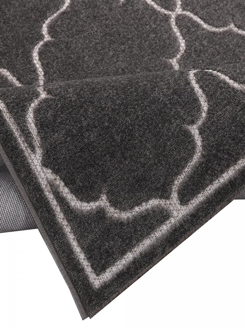 Tapis extérieur tissé kilim rectangle KUMA Gris - Kiabi