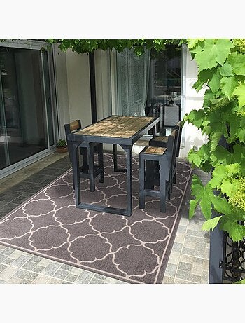 Tapis extérieur tissé kilim rectangle KUMA