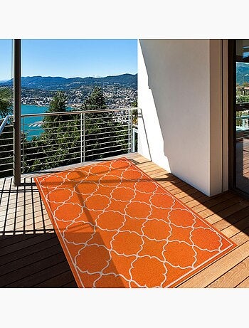 Tapis extérieur tissé kilim rectangle KUMA