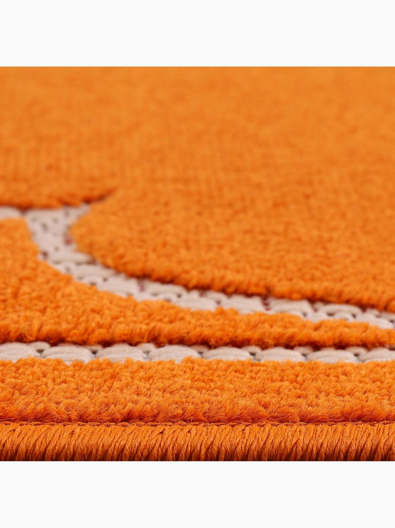 Tapis extérieur tissé kilim rectangle KUMA Orange - Kiabi