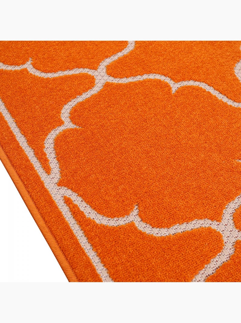 Tapis extérieur tissé kilim rectangle KUMA Orange - Kiabi