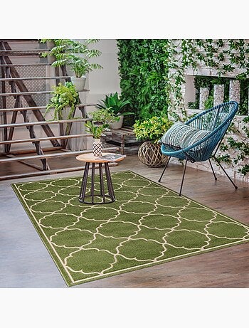 Tapis extérieur tissé kilim rectangle KUMA