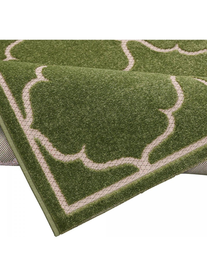 Tapis extérieur tissé kilim rectangle KUMA Vert - Kiabi