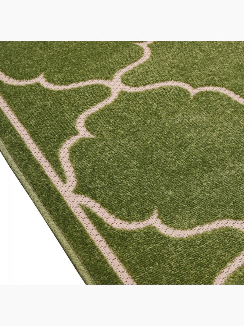 Tapis extérieur tissé kilim rectangle KUMA Vert - Kiabi