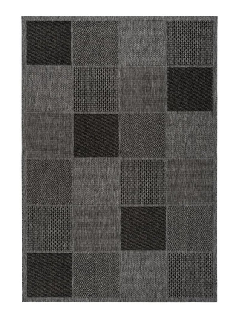 Tapis extérieur tissé kilim rectangle LYN45 SUNSAU 5 Argent - Kiabi