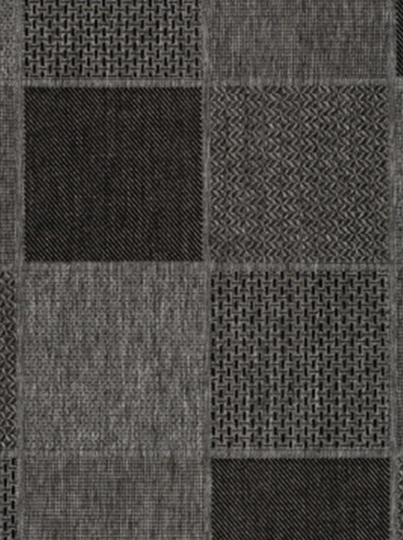 Tapis extérieur tissé kilim rectangle LYN45 SUNSAU 5 Argent - Kiabi