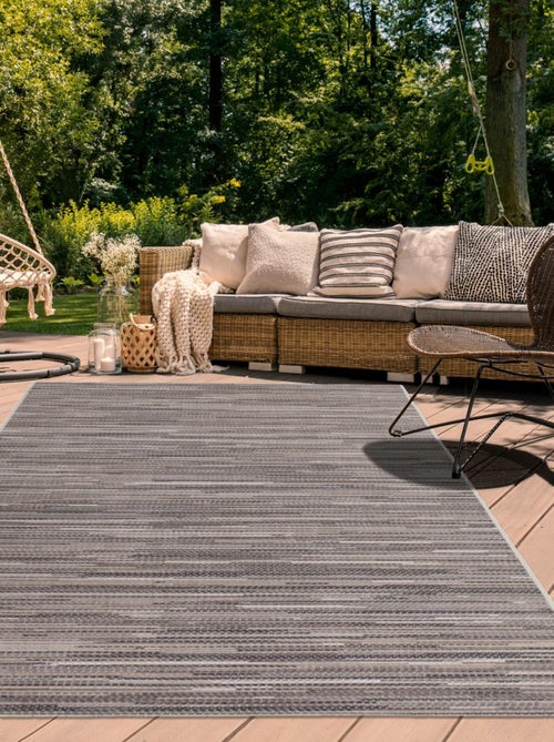 Tapis extérieur tissé kilim rectangle LYN45 SUNSAU - Kiabi