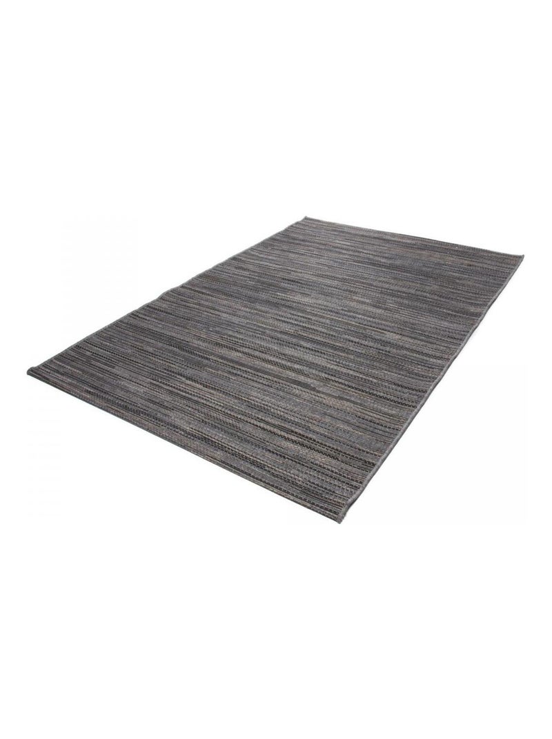 Tapis extérieur tissé kilim rectangle LYN45 SUNSAU Gris - Kiabi