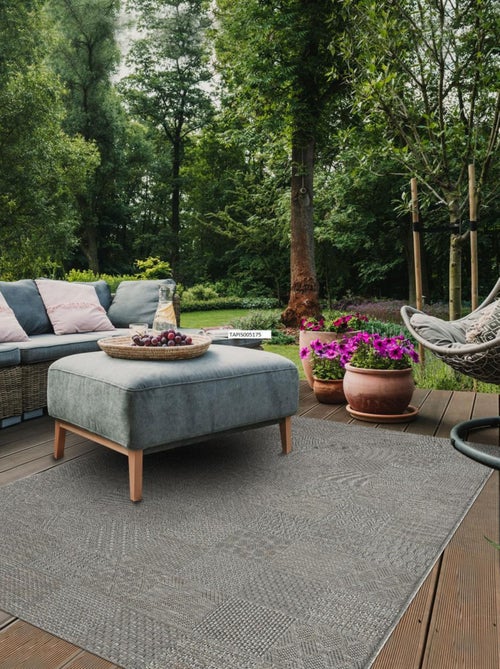 Tapis extérieur tissé kilim rectangle MEXICO EX - Kiabi