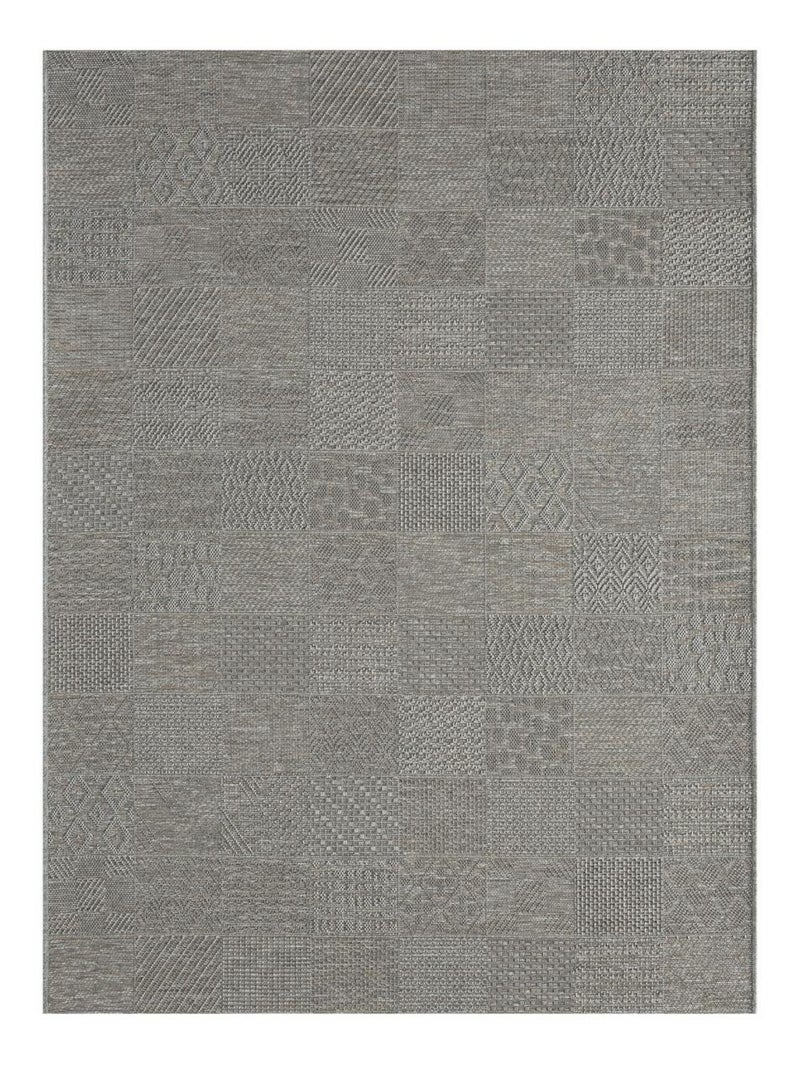 Tapis extérieur tissé kilim rectangle MEXICO EX Gris - Kiabi