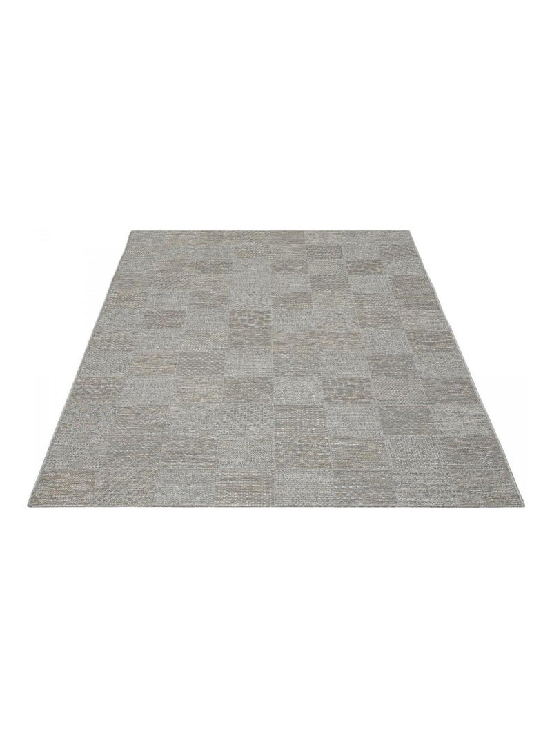 Tapis extérieur tissé kilim rectangle MEXICO EX Gris - Kiabi
