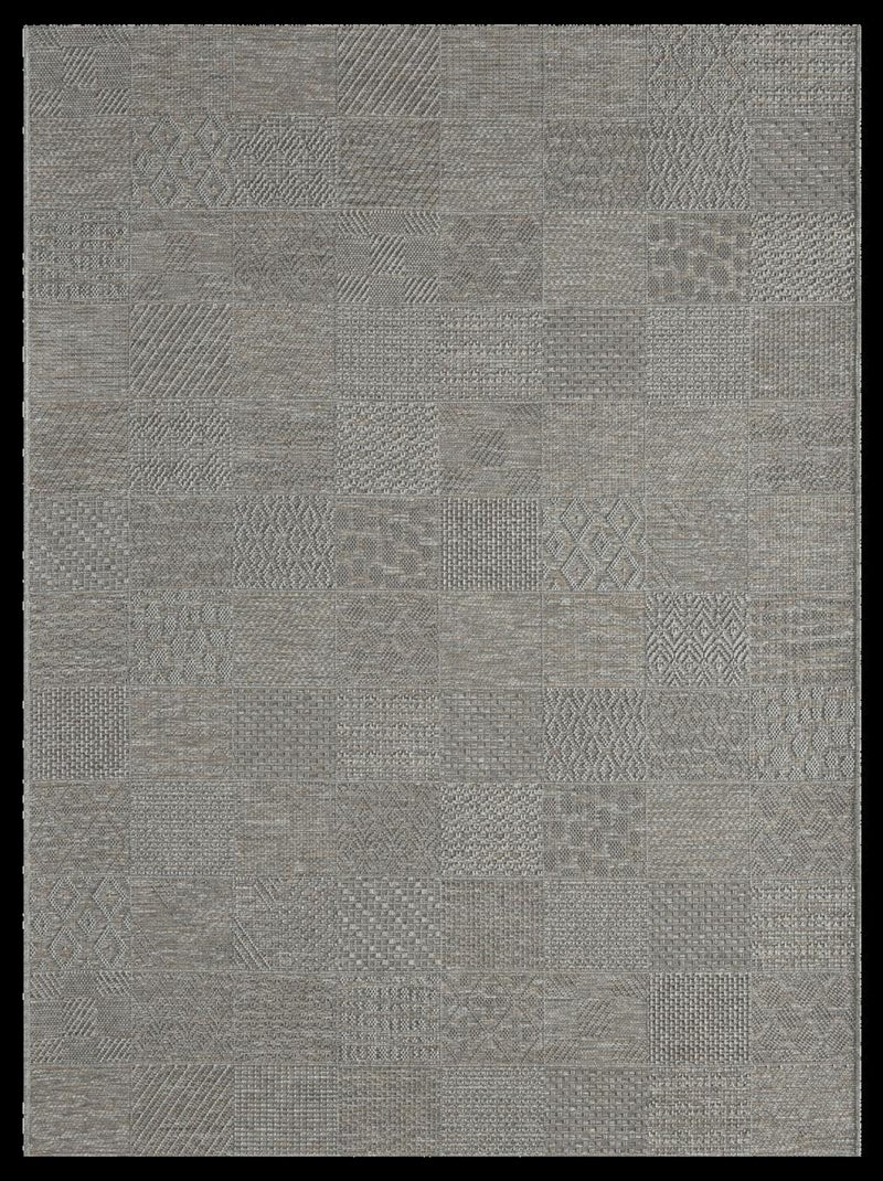Tapis extérieur tissé kilim rectangle MEXICO EX Gris - Kiabi