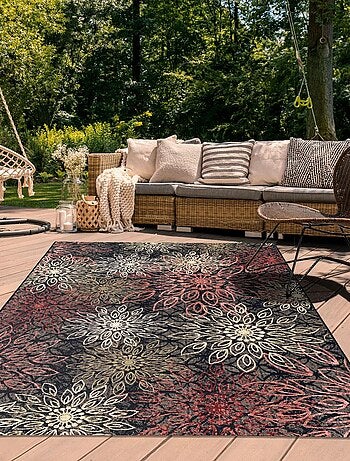 Tapis extérieur tissé kilim rectangle ORADE