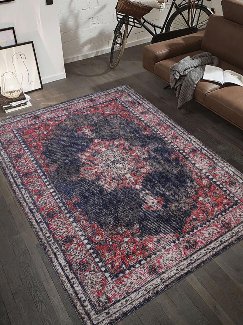 Tapis extérieur tissé kilim rectangle OZLEM Rouge - Kiabi