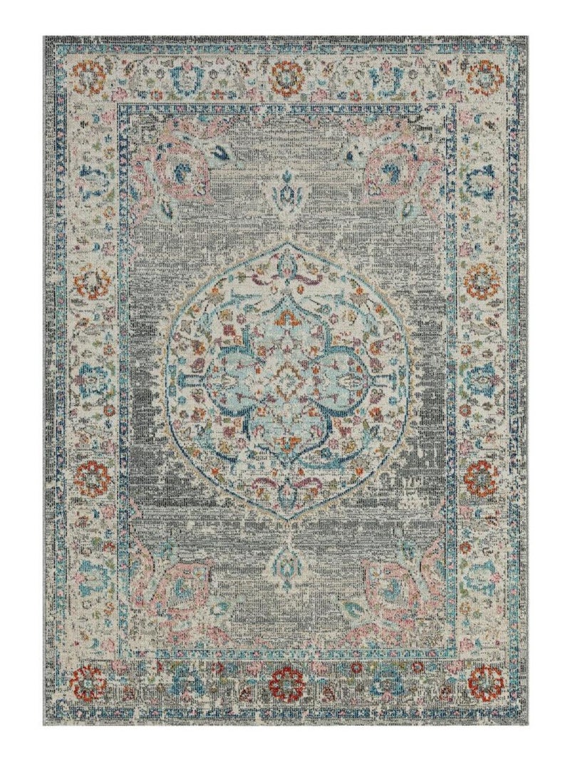 Tapis extérieur tissé kilim rectangle SALOUT A Gris - Kiabi
