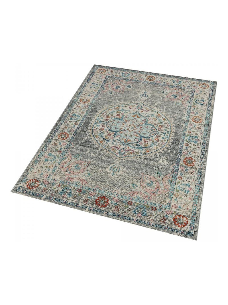Tapis extérieur tissé kilim rectangle SALOUT A Gris - Kiabi