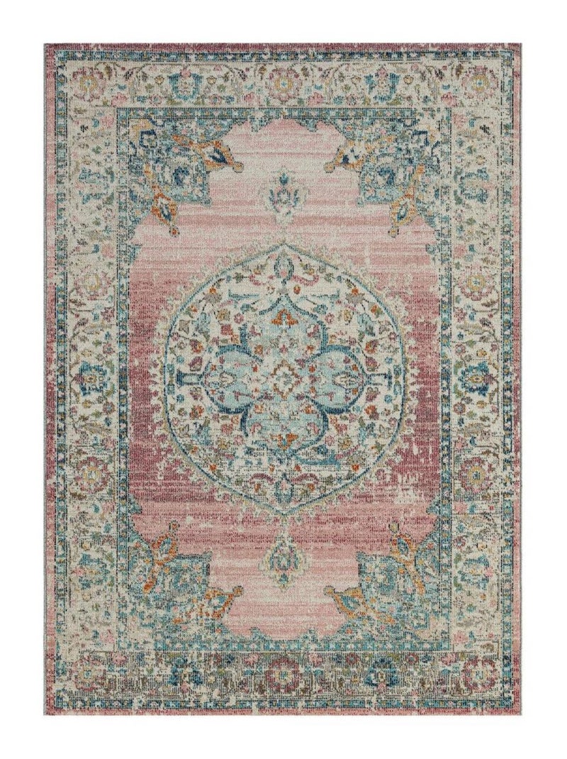 Tapis extérieur tissé kilim rectangle SALOUT A Rose - Kiabi