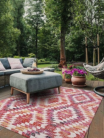 Tapis extérieur tissé kilim rectangle SANDRINE