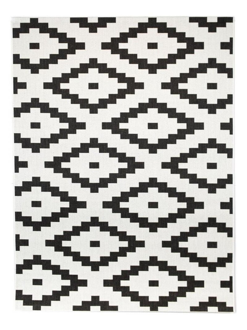 Tapis extérieur tissé kilim rectangle STALOW 10 Ecru - Kiabi