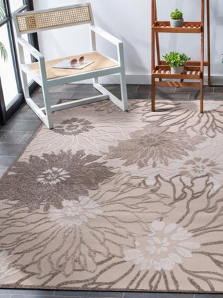 Tapis extérieur tissé kilim rond CHIMEKA
