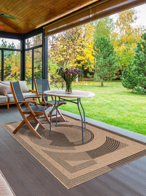 Tapis extérieur tissé kilim rond JUTE ART 7 - Kiabi