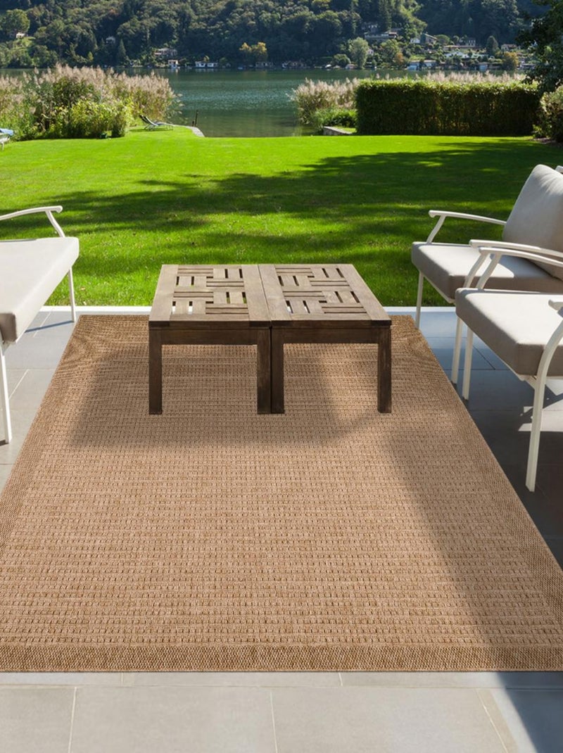 Tapis extérieur tissé kilim rond JUTE ART Beige - Kiabi