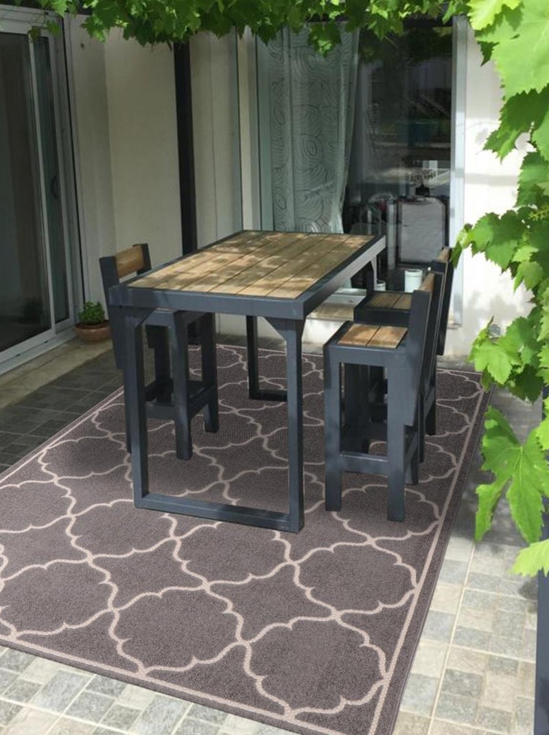 Tapis extérieur tissé kilim rond KUMA Multicolore - Kiabi