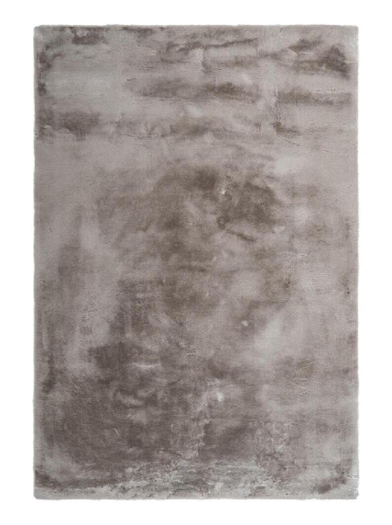 Tapis extra doux en polyester uni rectangle Emotion Taupe - Kiabi