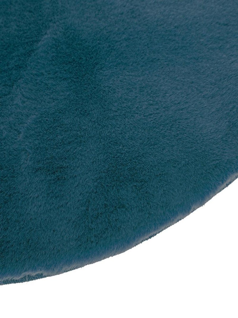 Tapis fausse fourrure extra doux CA 80 cm Bleu - Kiabi