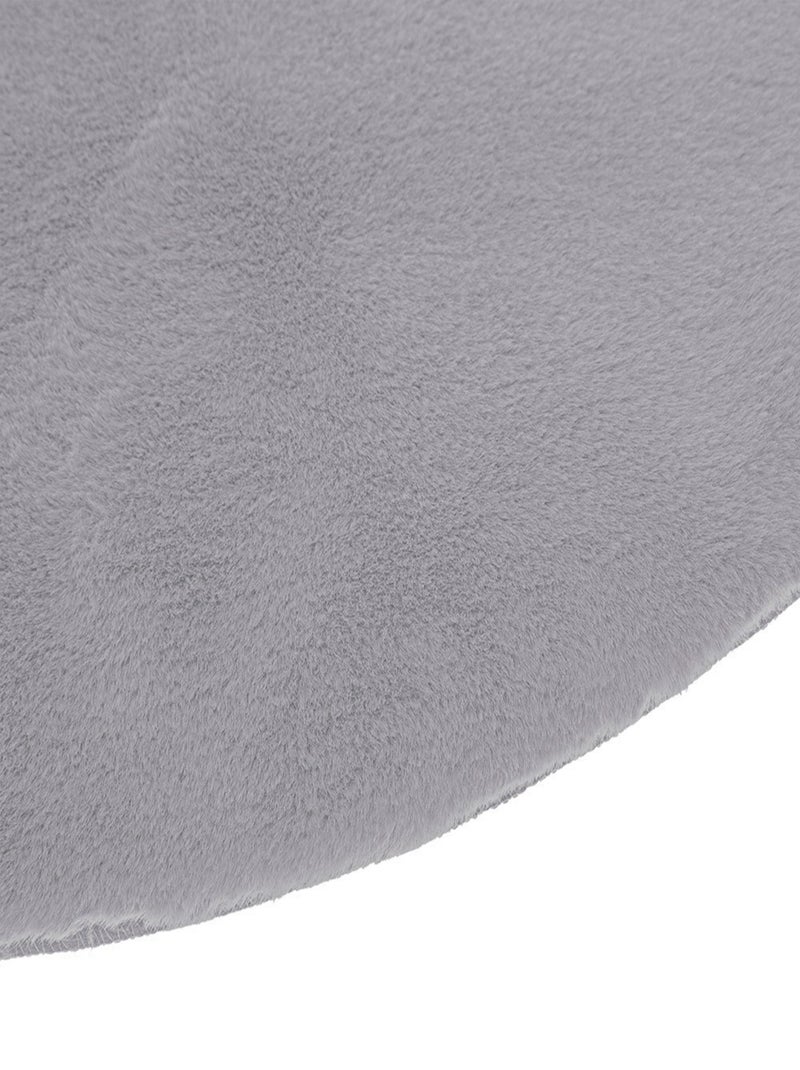 Tapis fausse fourrure extra doux GR 80 cm Gris - Kiabi