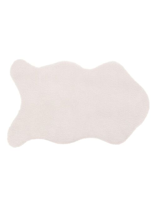 Tapis en fausse fourrure - blanc - Kiabi - 18.00€