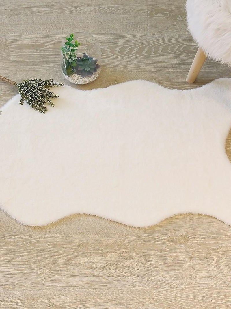 Tapis fausse fourrure extra doux IV 60x90 cm Blanc - Kiabi