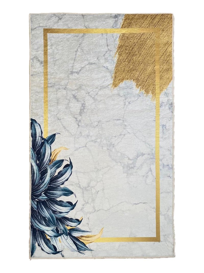 Tapis Feuille Gold, Blanc Blanc - Kiabi