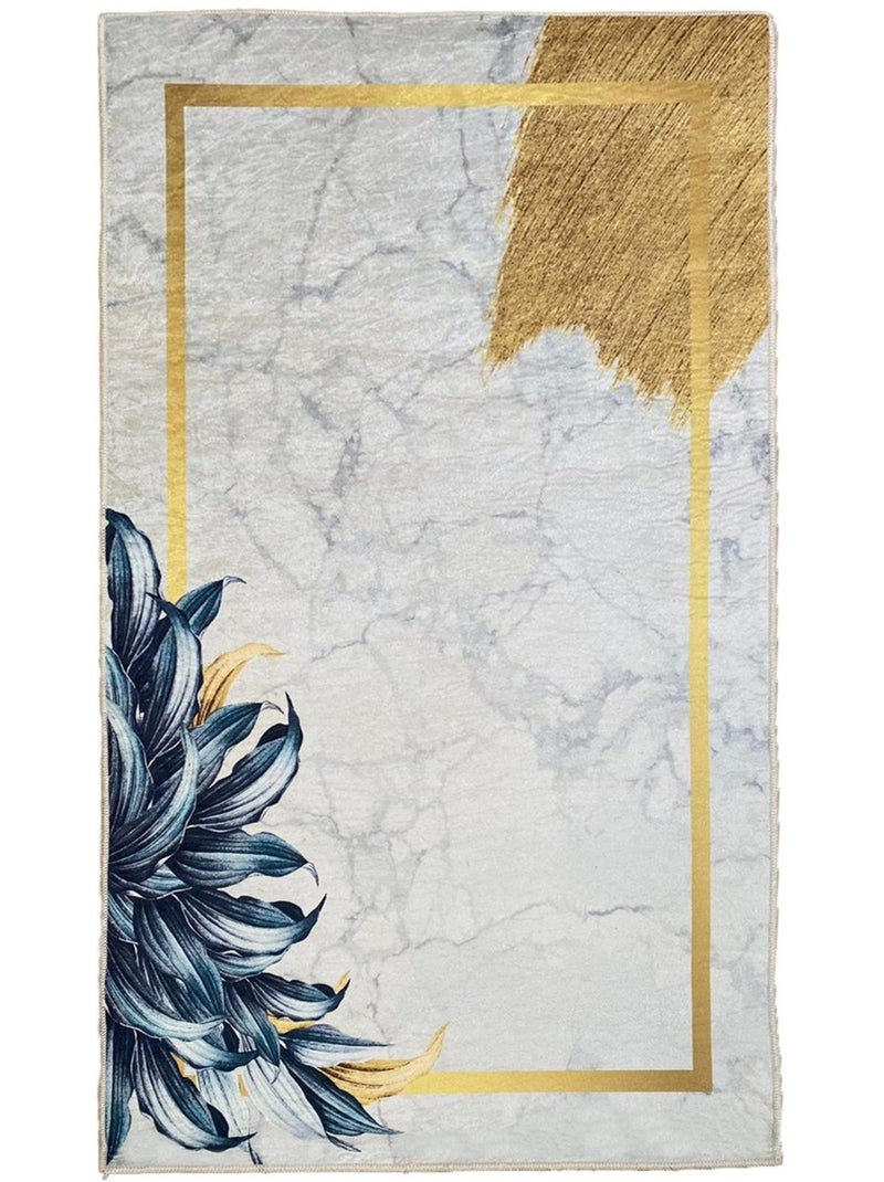 Tapis Feuille Gold, Blanc Blanc - Kiabi