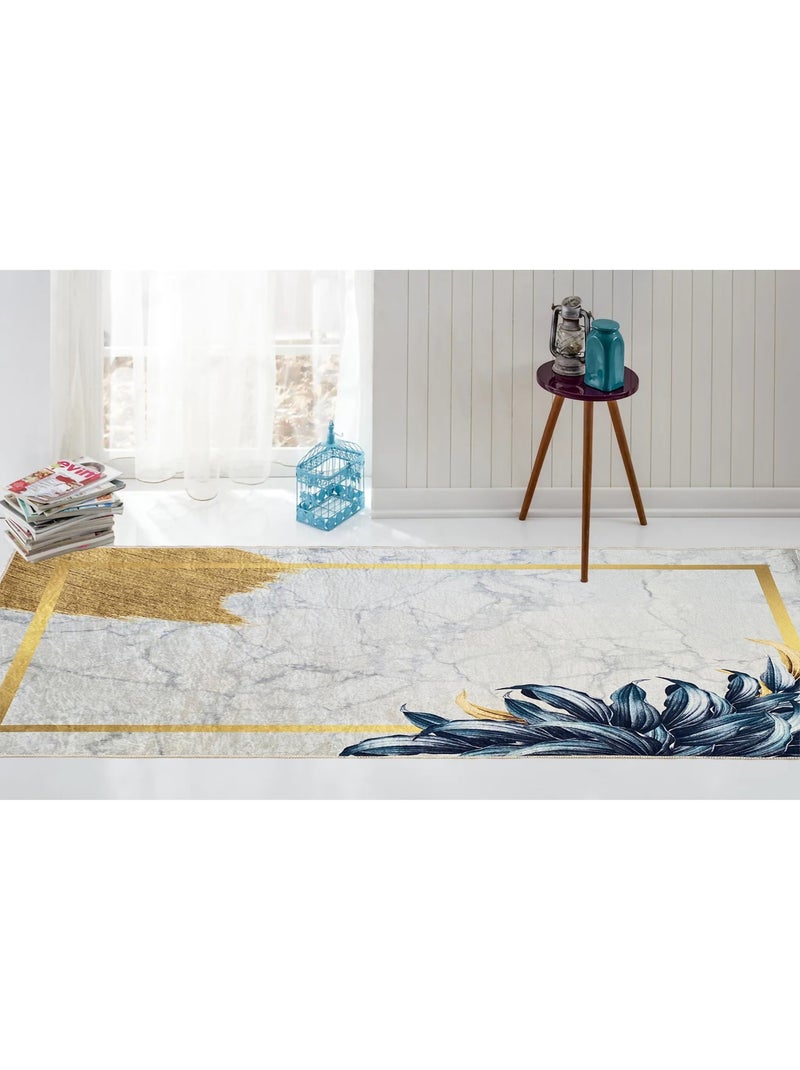 Tapis Feuille Gold, Blanc Blanc - Kiabi