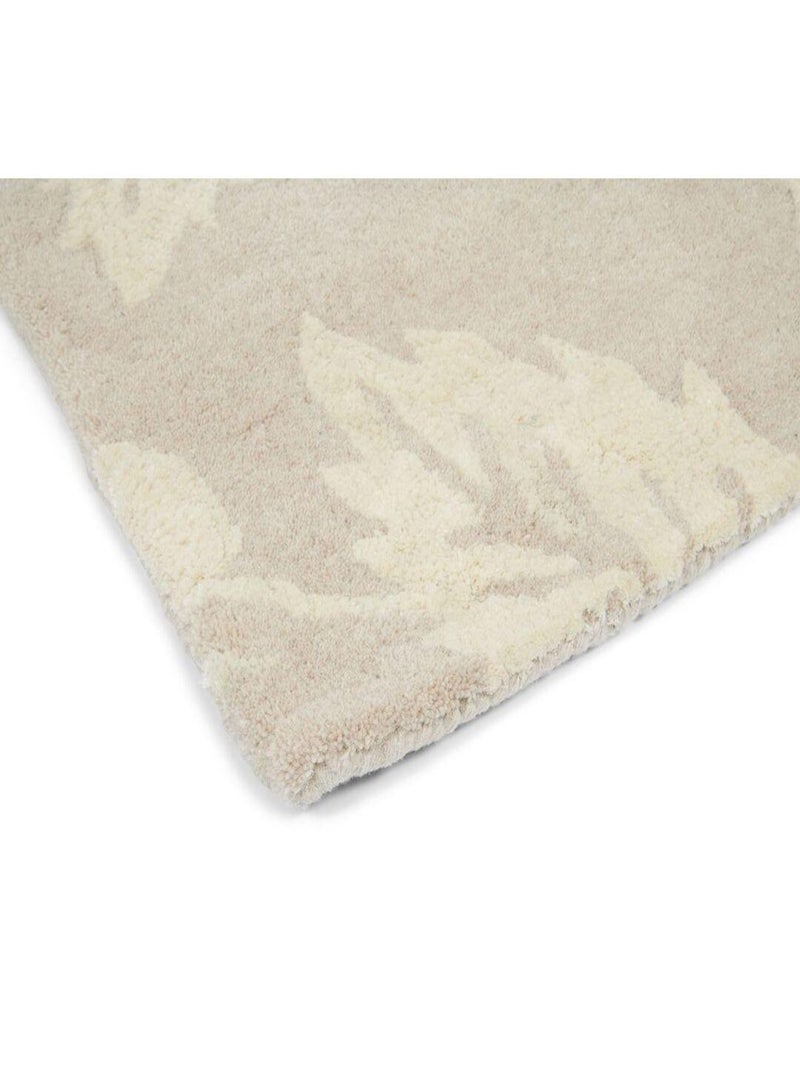 Tapis floral laine et viscose design tufté main Wild Strawberry Jaune - Kiabi