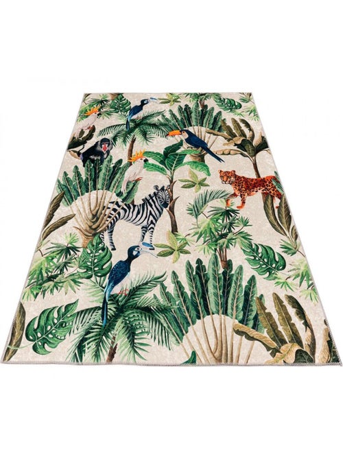 Tapis floral pour intérieur design rectangle Tempete - Kiabi