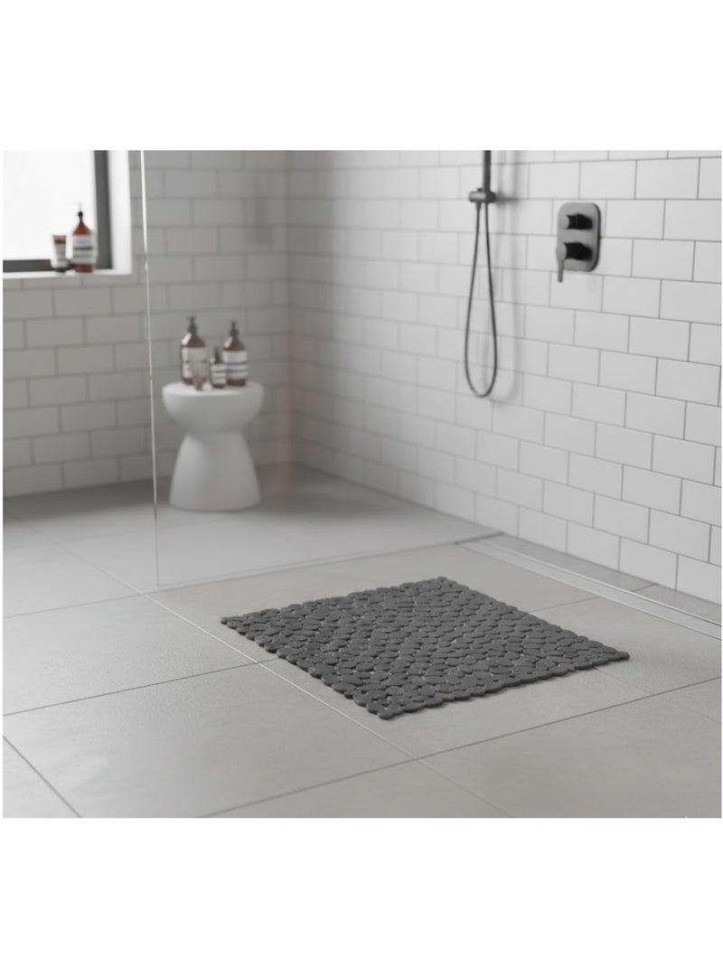 Tapis fond de douche Collection Galet Gris foncé - Kiabi