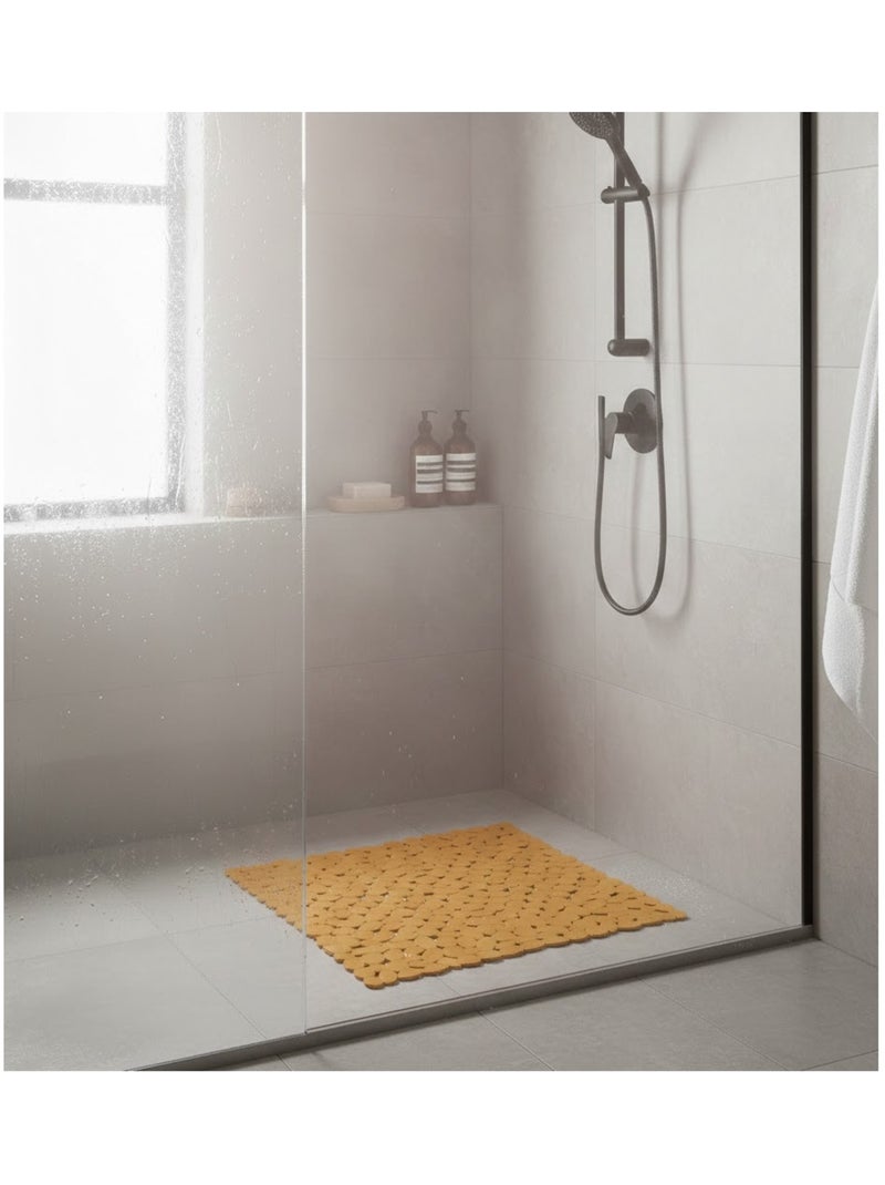 Tapis fond de douche Collection Galet Ocre - Kiabi