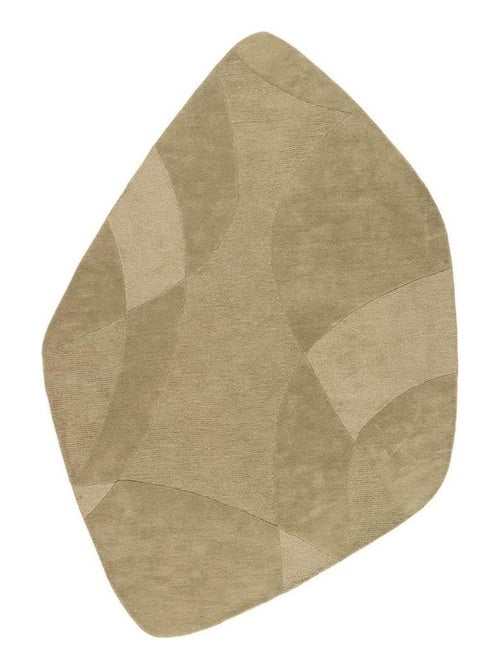 Tapis forme pierre tissé main moderne laine effet 3D Ester - Kiabi