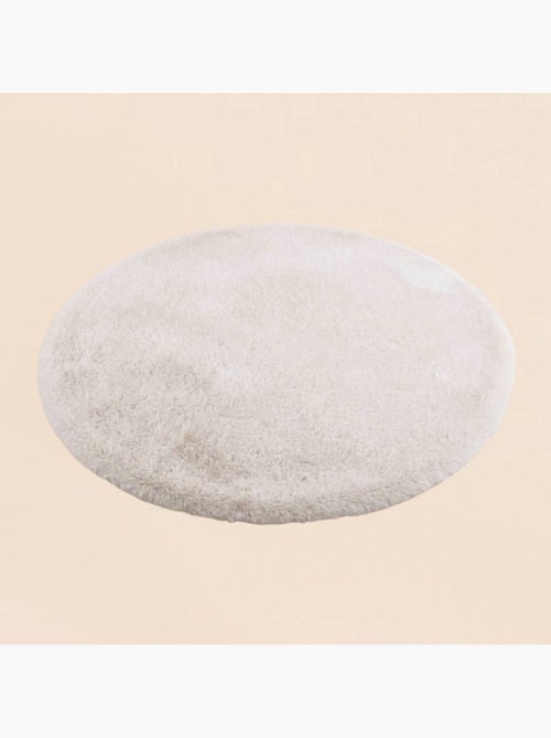 Tapis fourrure beige antidérapant d90cm - Kiabi