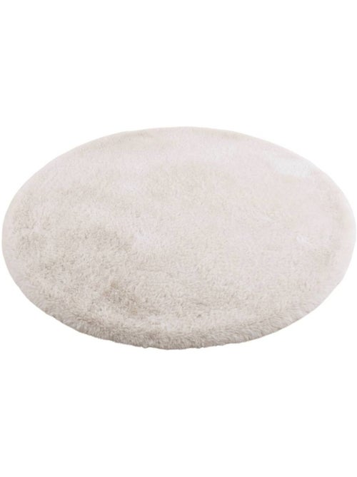 Tapis fourrure beige antidérapant d90cm - Kiabi