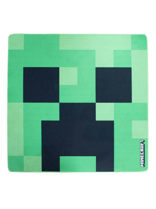 Tapis gamer carré Creeper antidérapant 'Roba' - Minecraft - Kiabi
