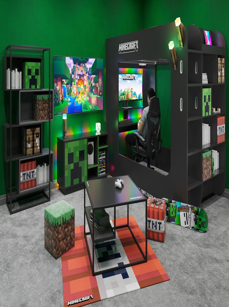 Tapis gamer carré TNT antidérapant 'Roba' - Minecraft Rouge - Kiabi