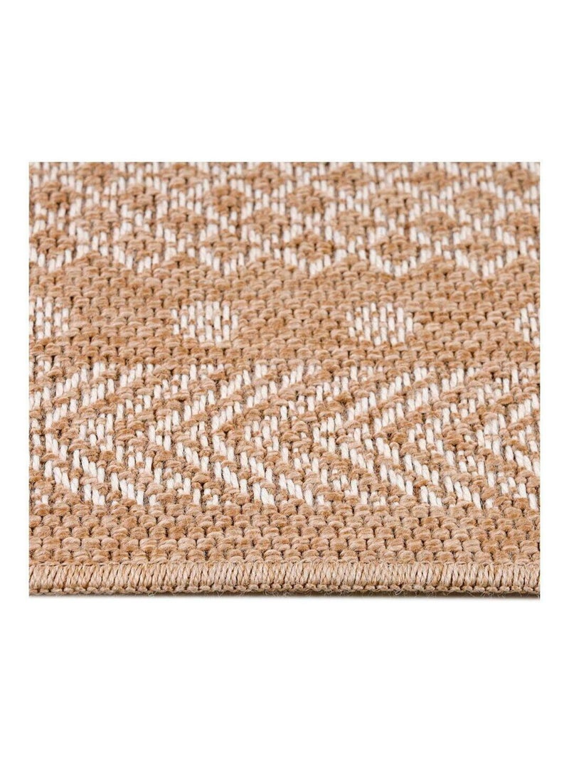 Tapis graphique plat aspect naturel Kenya Beige - Kiabi