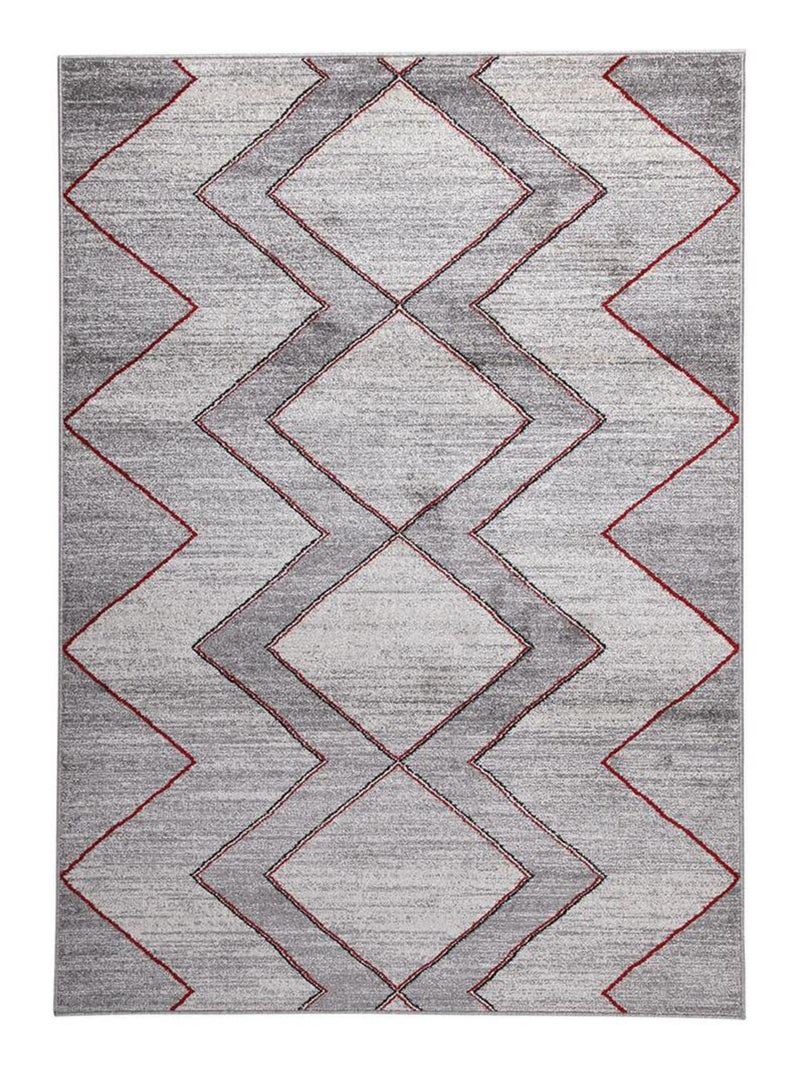 Tapis gris de salon rectangle design Windsor Gris - Kiabi