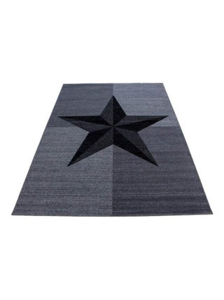 Tapis gris pour salon étoile design Hipora