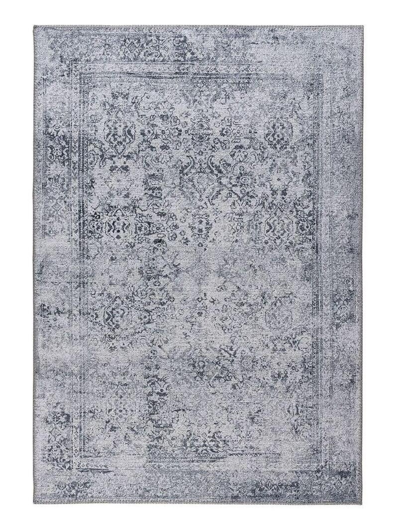 Tapis gris vintage plat rectangle rayé Amir Gris - Kiabi